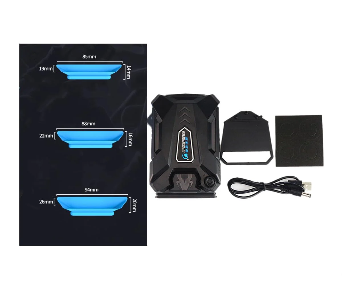 Game Gaming Notebook Laptop Vacuum Cooler USB Air Cooler Adjustable Speed 3000±10%RPM Portable External Extracting Cooling Fan - Image 9